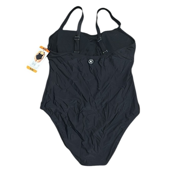 Hurley Women’s UPF 50+ Black One Piece Swimsuit XXL NWT Beach Travel Spring - Picture 4 of 11